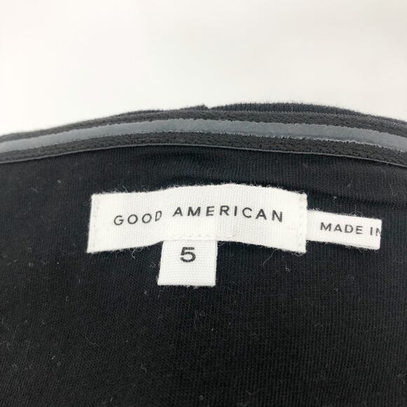 GOOD AMERICAN Sueded Fleece Corset Top 5-XXL Black Side Zipper 100% Cotton NWT - Picture 8 of 12